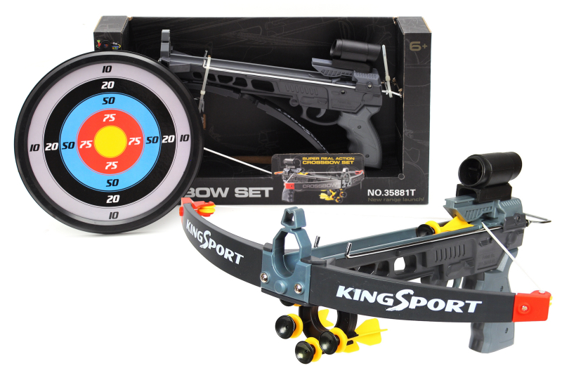 

Дитячий арбалет KingSport «Crossbow set» 44*25*65см чорний 35881T
