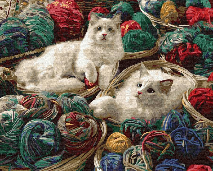 

Картина по номерам. Brushme "Котики в клубках" GX31682