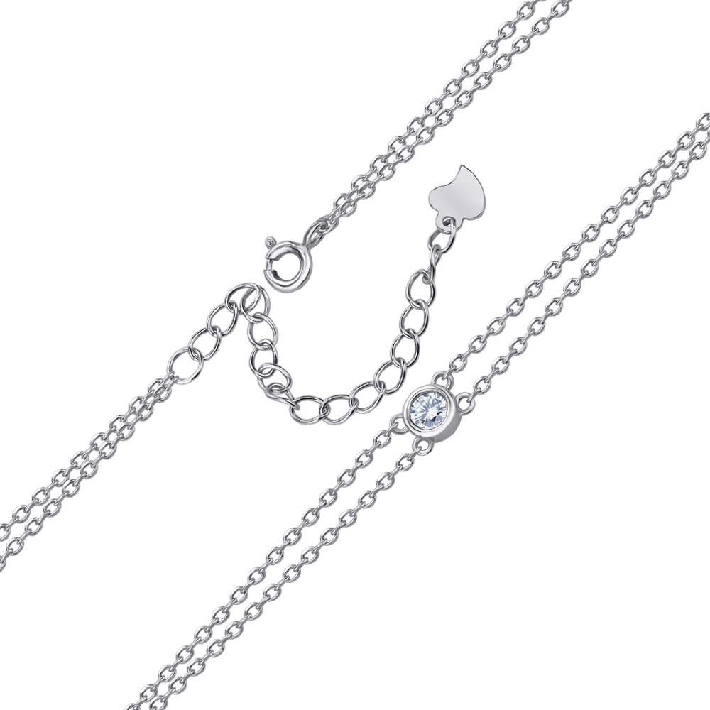 

Серебряный браслет с фианитом S Zirconia 000145122 без размера