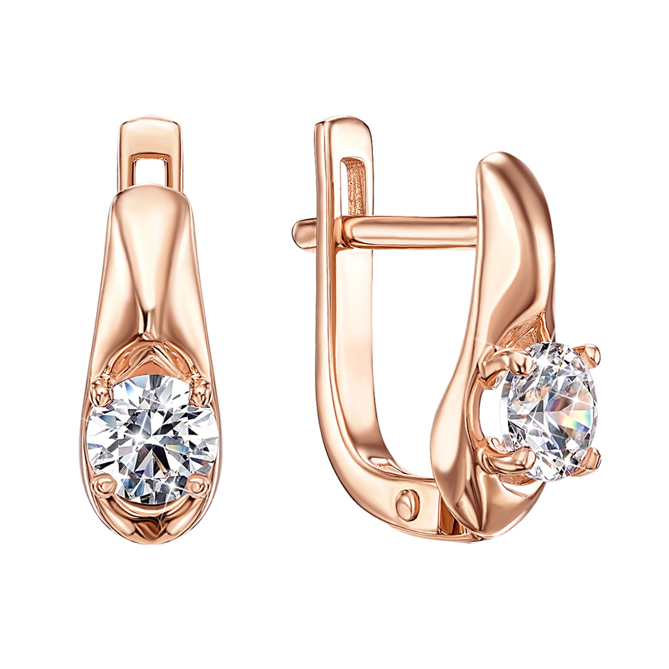 

Серьги из красного золота с фианитами S Zirconia 000129714