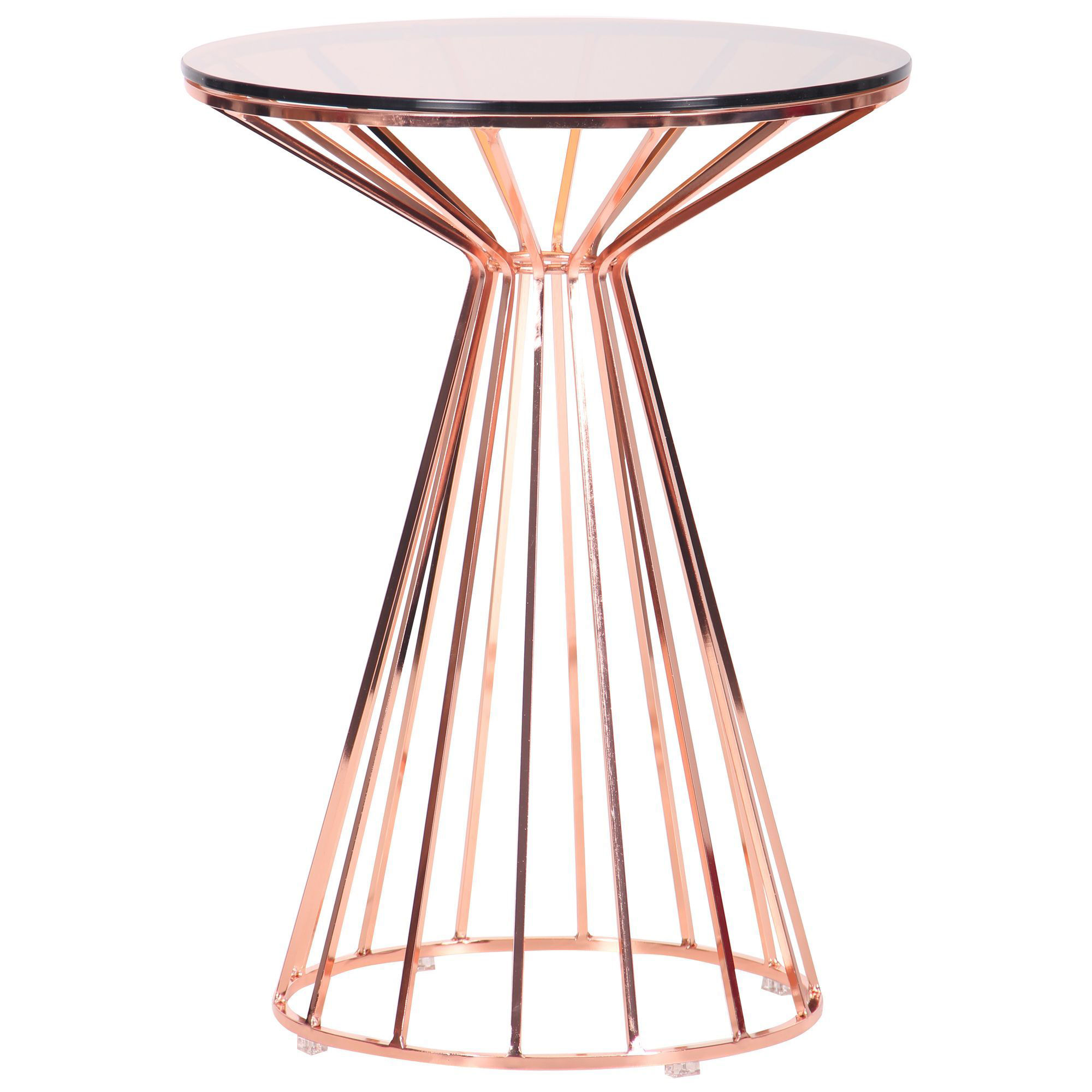 

Стол садовый металлический Birdcage Canary rose gold, glass top сталь розовый AMF