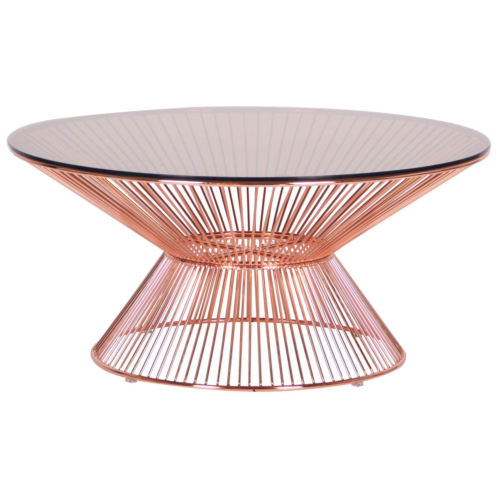 

Стол садовый металлический Birdcage Owi rose gold, glass top сталь розовый AMF