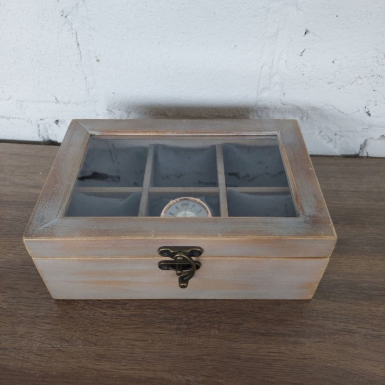 

Шкатулка Wooden Organizer для 6 часов, 240*160*100мм