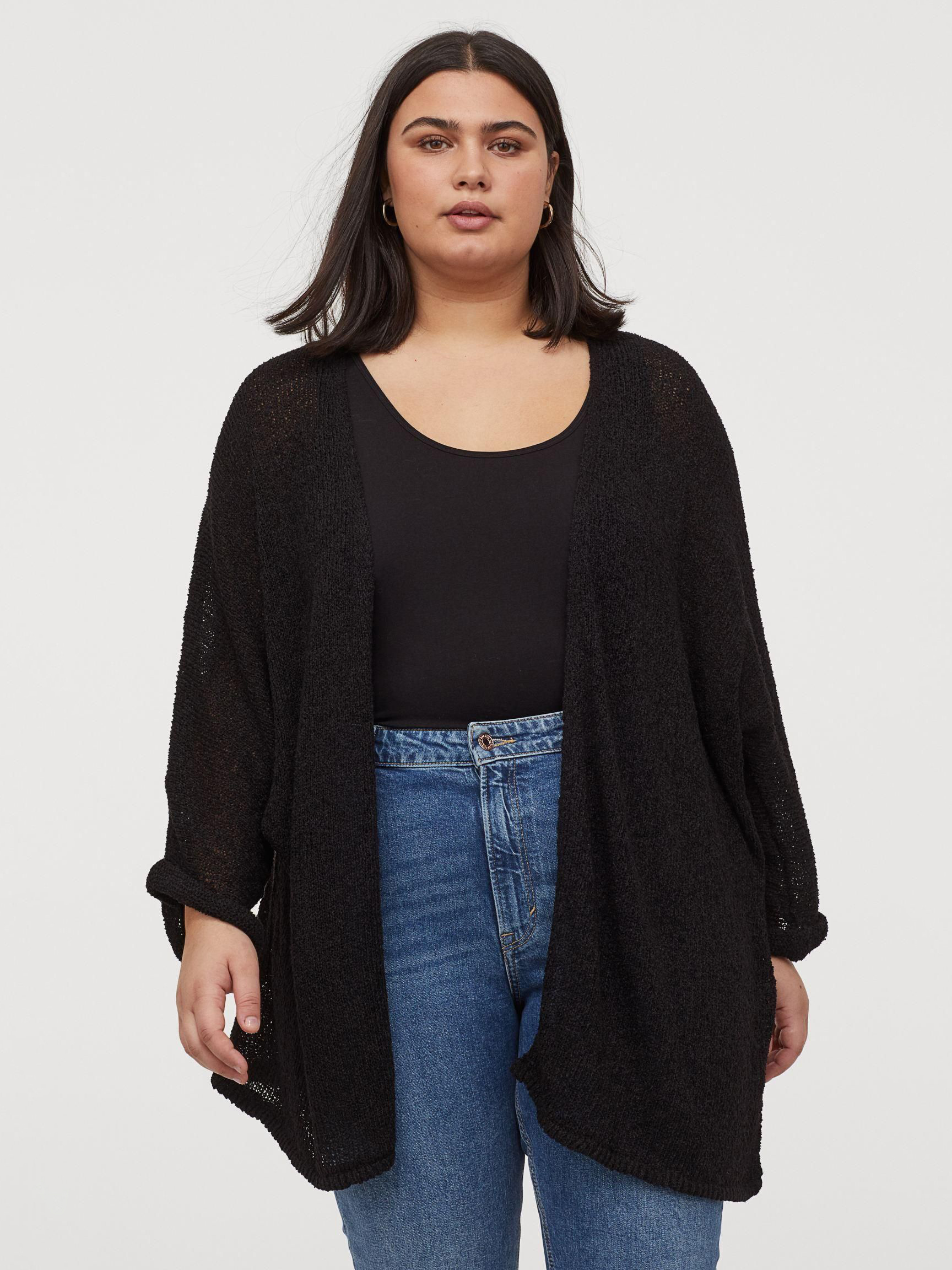 

Кардиган H&M 8459671-AAAD 3XL Черный