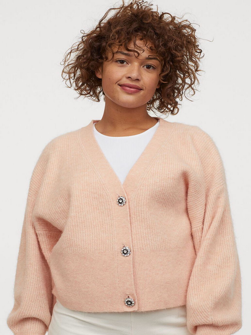 

Кардиган H&M 0853556-1 M Абрикосовый