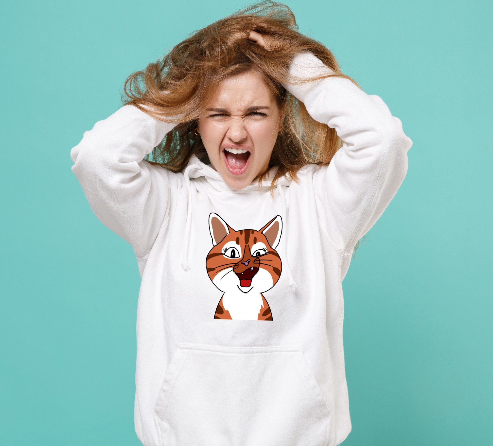 

Худи Stedman тигр белый XXL