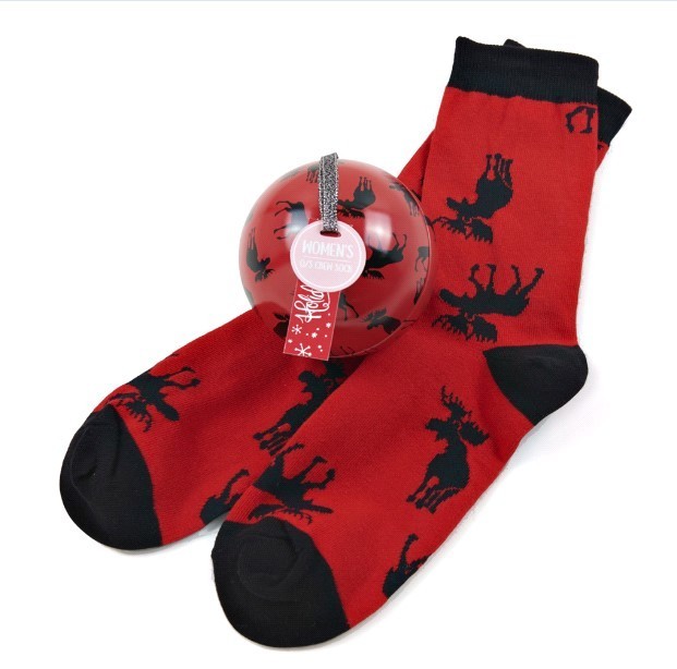 

Шкарпетки Hatley в ялинковій прикрасі Moose on Red червоний O/S