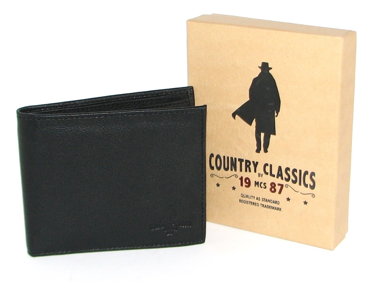 

Кожаный мужской кошелек 04BLK Country Classics
