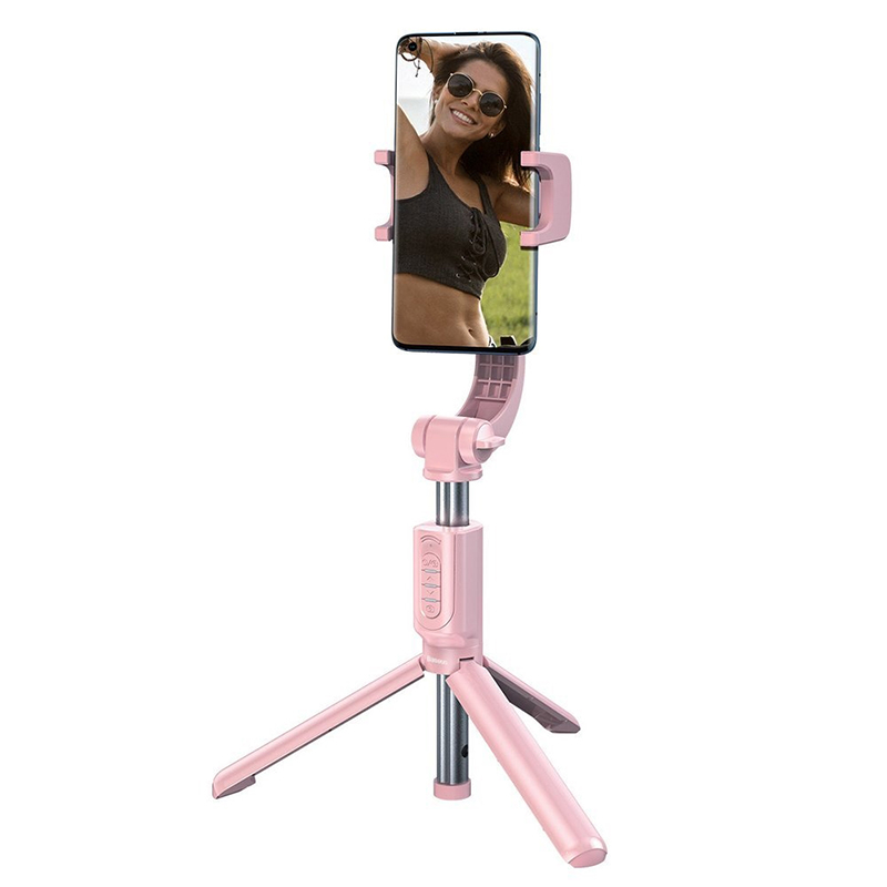 

Селфи-монопод Baseus SULH-04 Lovely Uniaxial Bluetooth Folding Stand Selfie Stabilizer с треногой Розовый