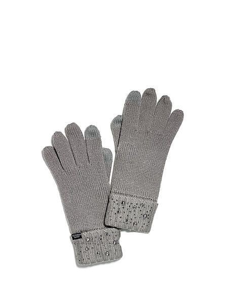 

Женские перчатки Victorias Secret тёплые вязаные, серый, 411926, размер M