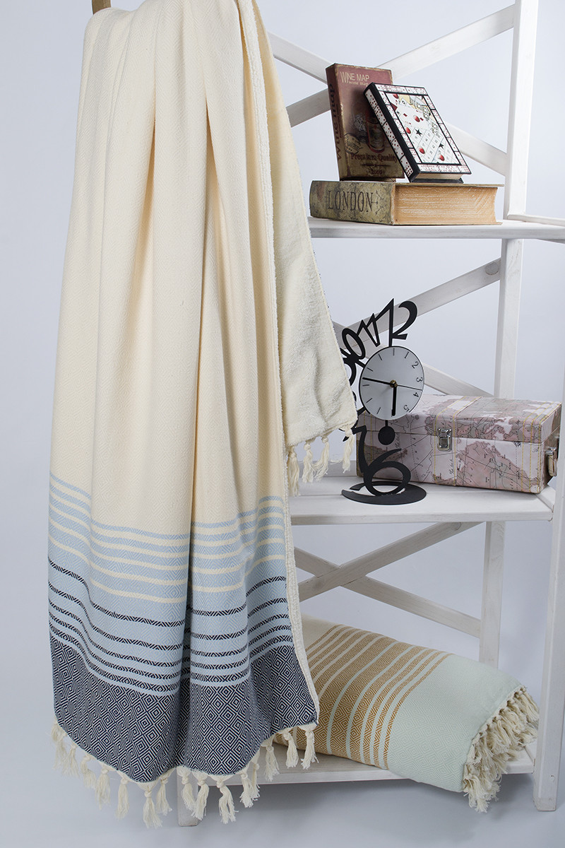 

Плед-накидка Barine - Quad Throw denim синий 150*200