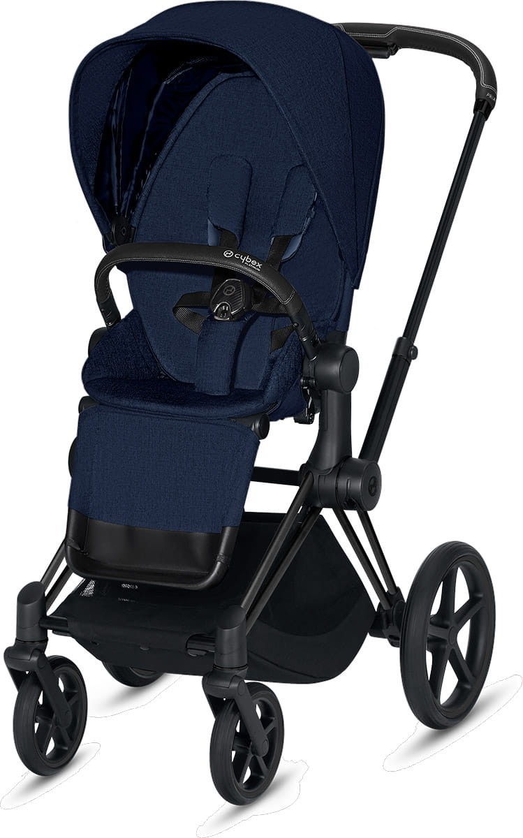 

Прогулочная коляска Cybex e-Priam Midnight Blue Plus шасси Matt Black