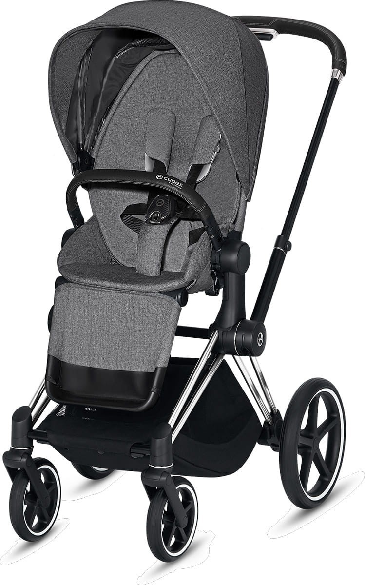 

Прогулочная коляска Cybex e-Priam Manhattan Grey Plus шасси Chrome Black