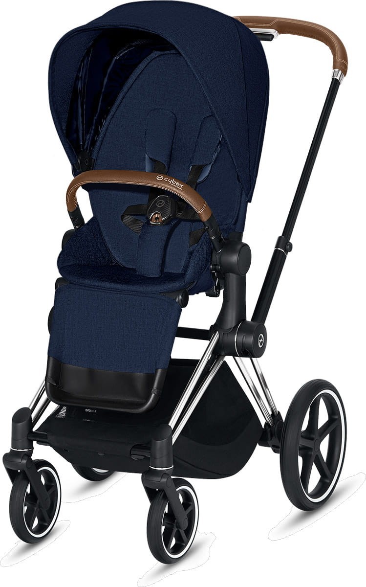 

Прогулочная коляска Cybex e-PriamMidnight Blue Plus шасси Chrome Brown