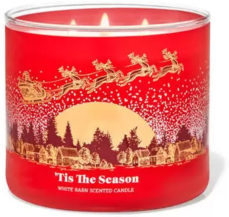 

Свеча ароматизированная Bath and Body Works White Barn TIS THE SEASON 3-Wick Candle 411 г