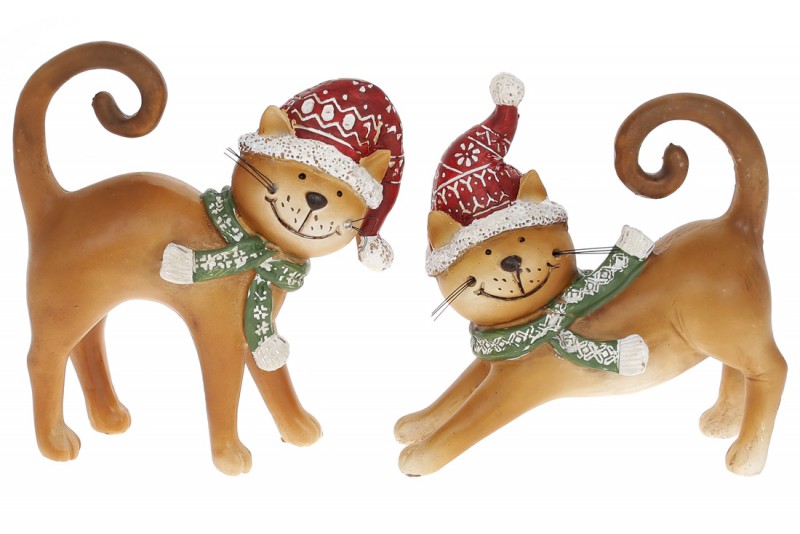 

Декоративная статуэтка Котик в шапке 14,5см 2шт/уп Bon 218-333