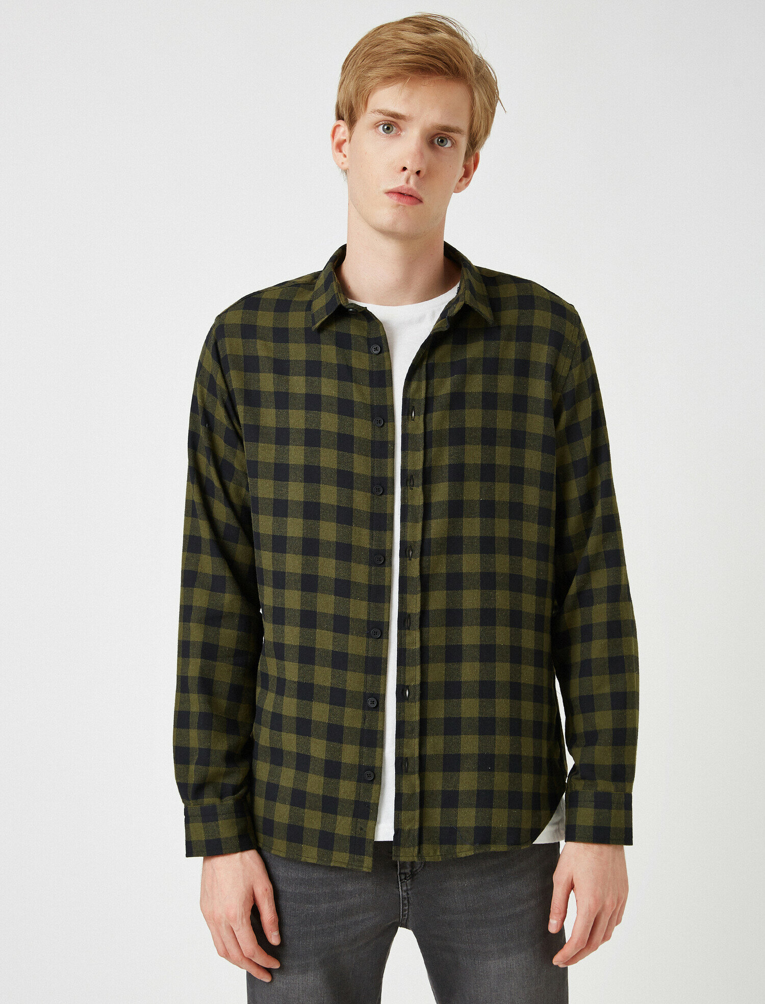 

Рубашка Koton 1KAM61548LW-01T  Black Check, Рубашка Koton 1KAM61548LW-01T S Black Check