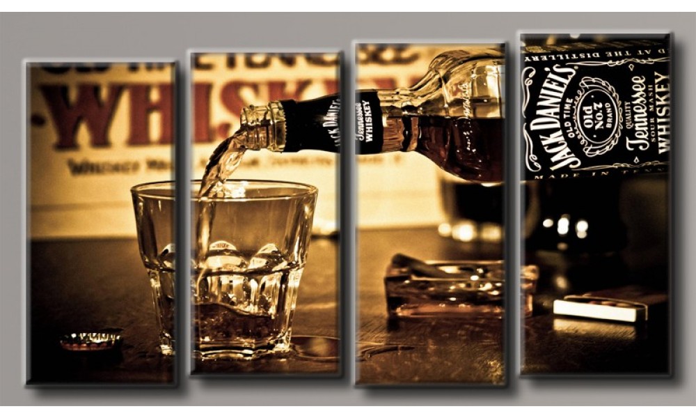

Модульная картина Jack Daniel's Holstart 55х101,5 см
