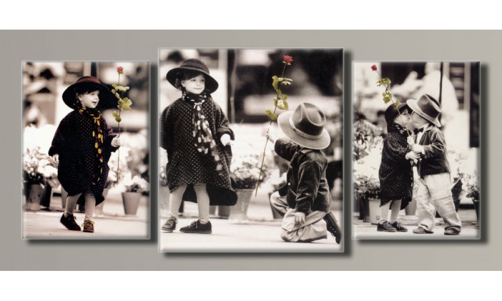 

Модульная картина на холсте "Дети от Kim Anderson 2" для интерьера Holstart 55х123 см