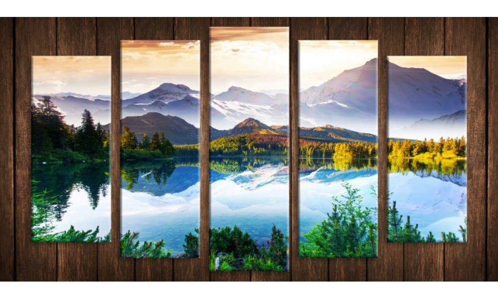 

Модульная картина Альпийские горы Holstart 55х100 см