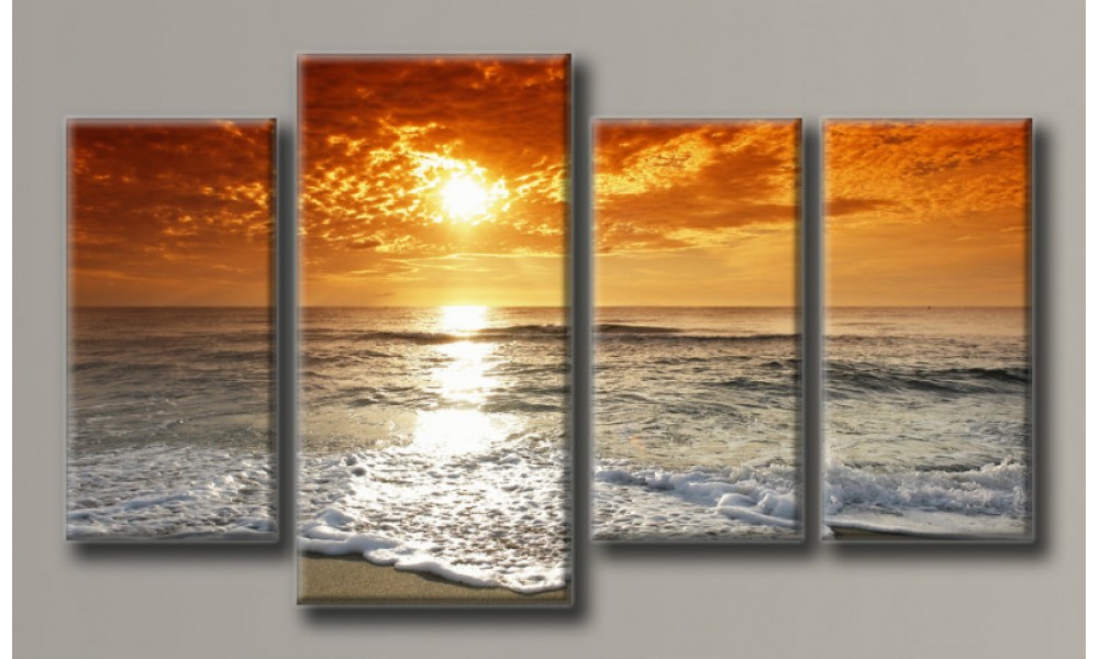

Модульная картина на холсте "Закат 5" для интерьера Holstart 55х96,5 см