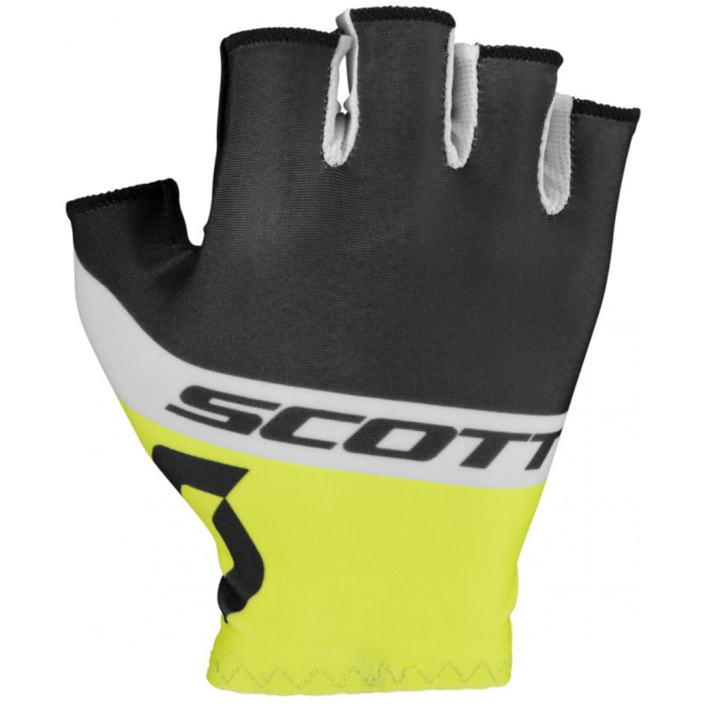 

Велоперчатки летние мужские Scott RC Team SF (2017) black/sulphur yellow L