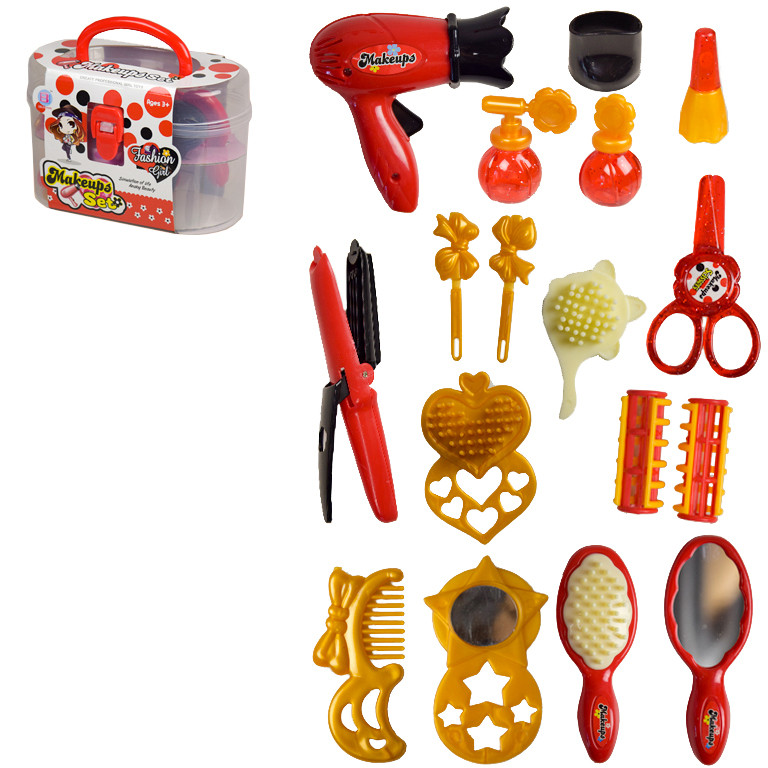 

Детский игровой набор Парикмахер A-Toys 1269 с аксессуарами красный фен (20520001)