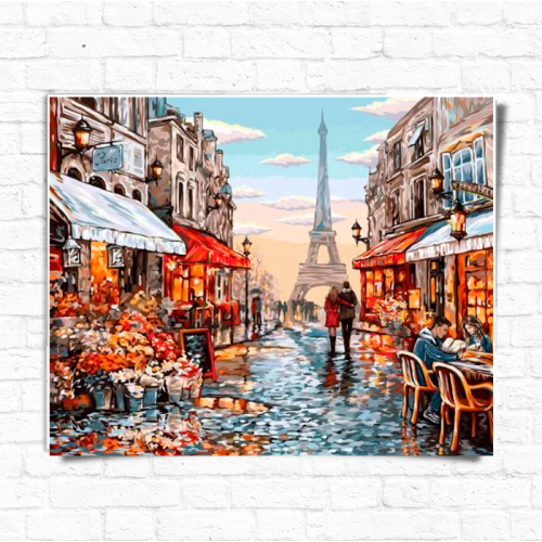 

Картина за номерами Dankotoys Квітковий магазин Парижа KpN-01-09U (50х40) У коробці