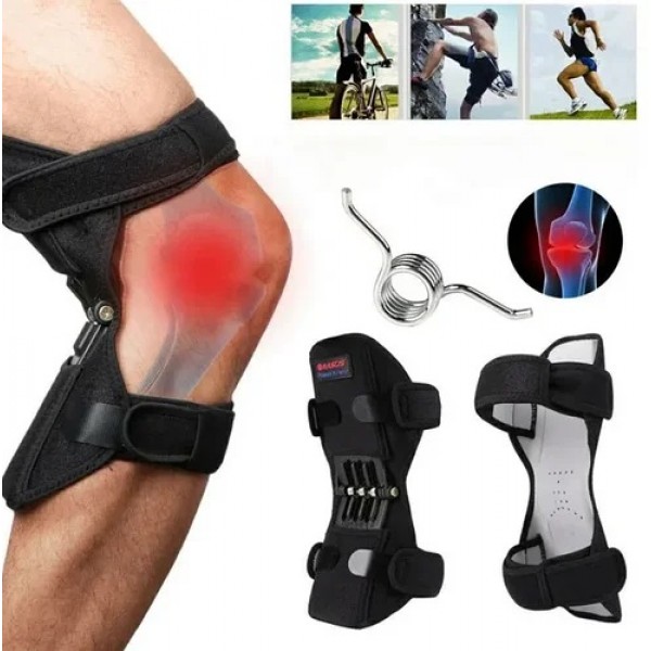 

Коленные стабилизаторы под колени бионические Powerknee Nasus Sports Pro для поддержки коленного сустава с антибактериальным покрытием 2шт. Black