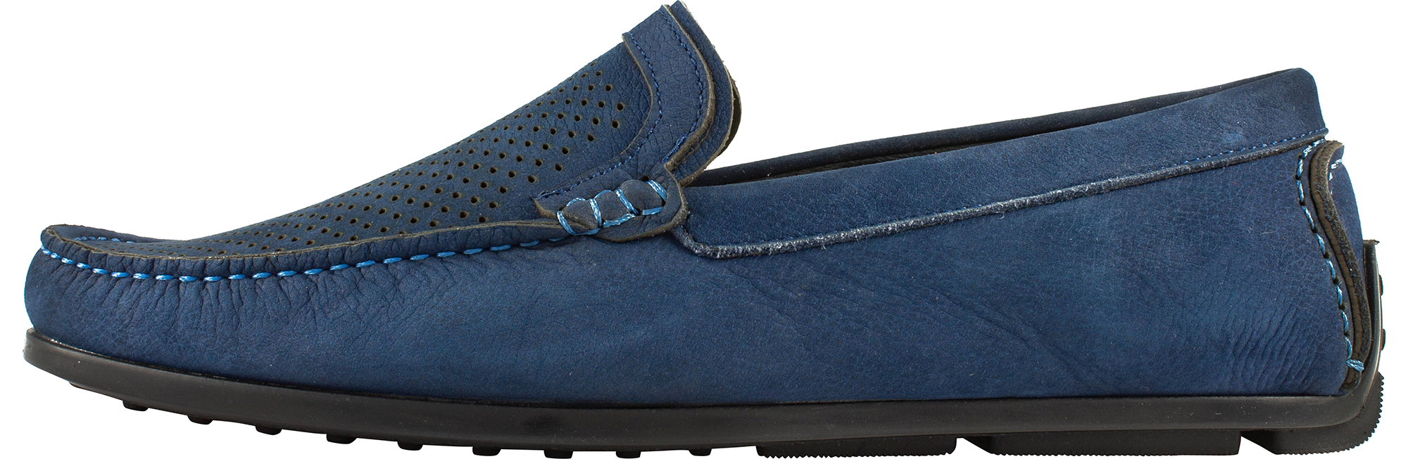

Мокасины мужские летние синие натуральный нубук Украина Cliford - размер 40 (26 см)