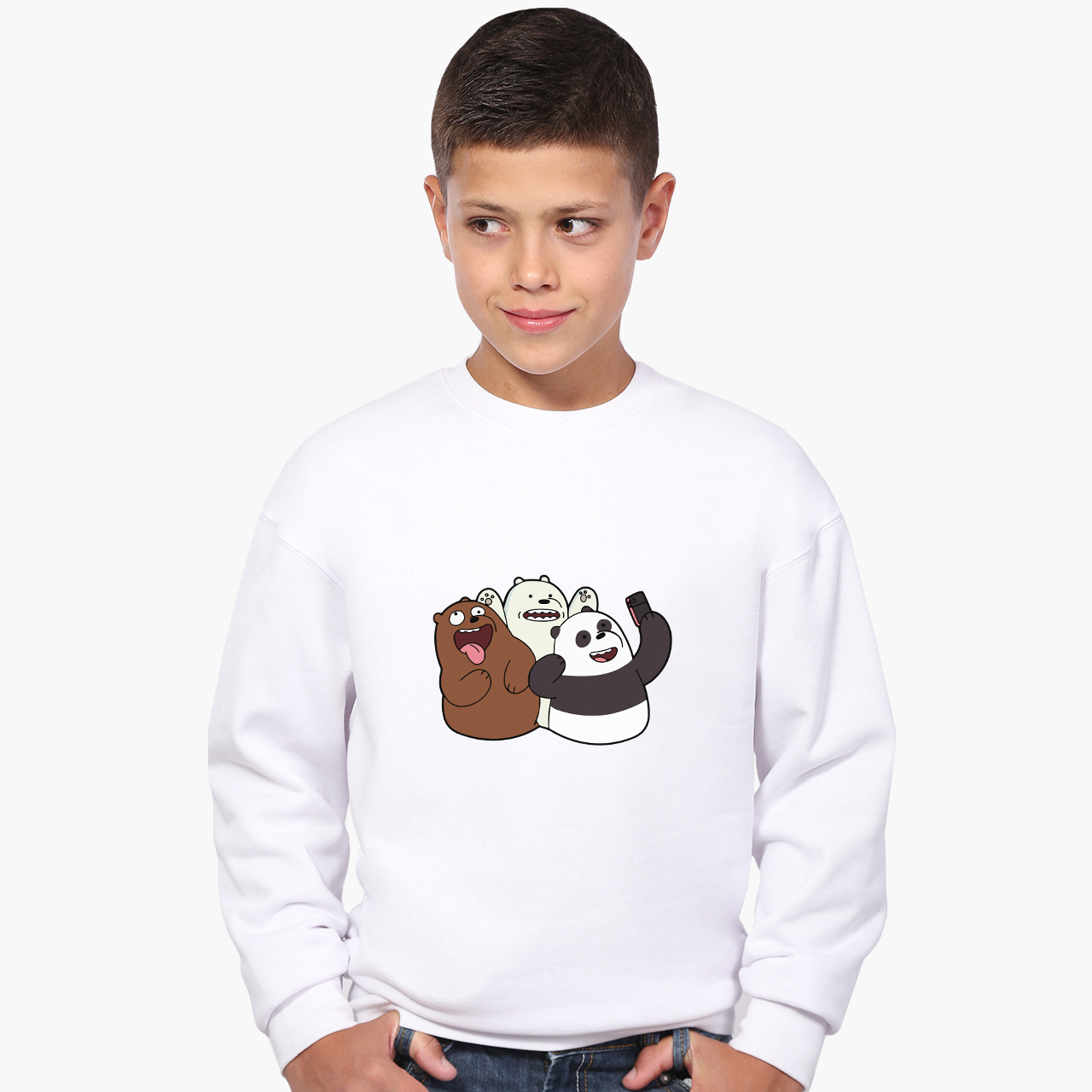

Свитшот для мальчиков Вся правда о медведях (We Bare Bears) (9509-2665-4) 158-164 см Белый