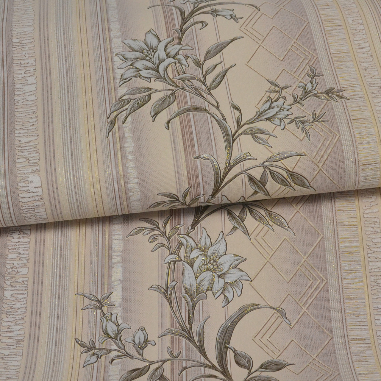 

Обои виниловые Vinil Wallpaper Factory ВКV Мелисса 0,53х10,05м песочный (5-1222)
