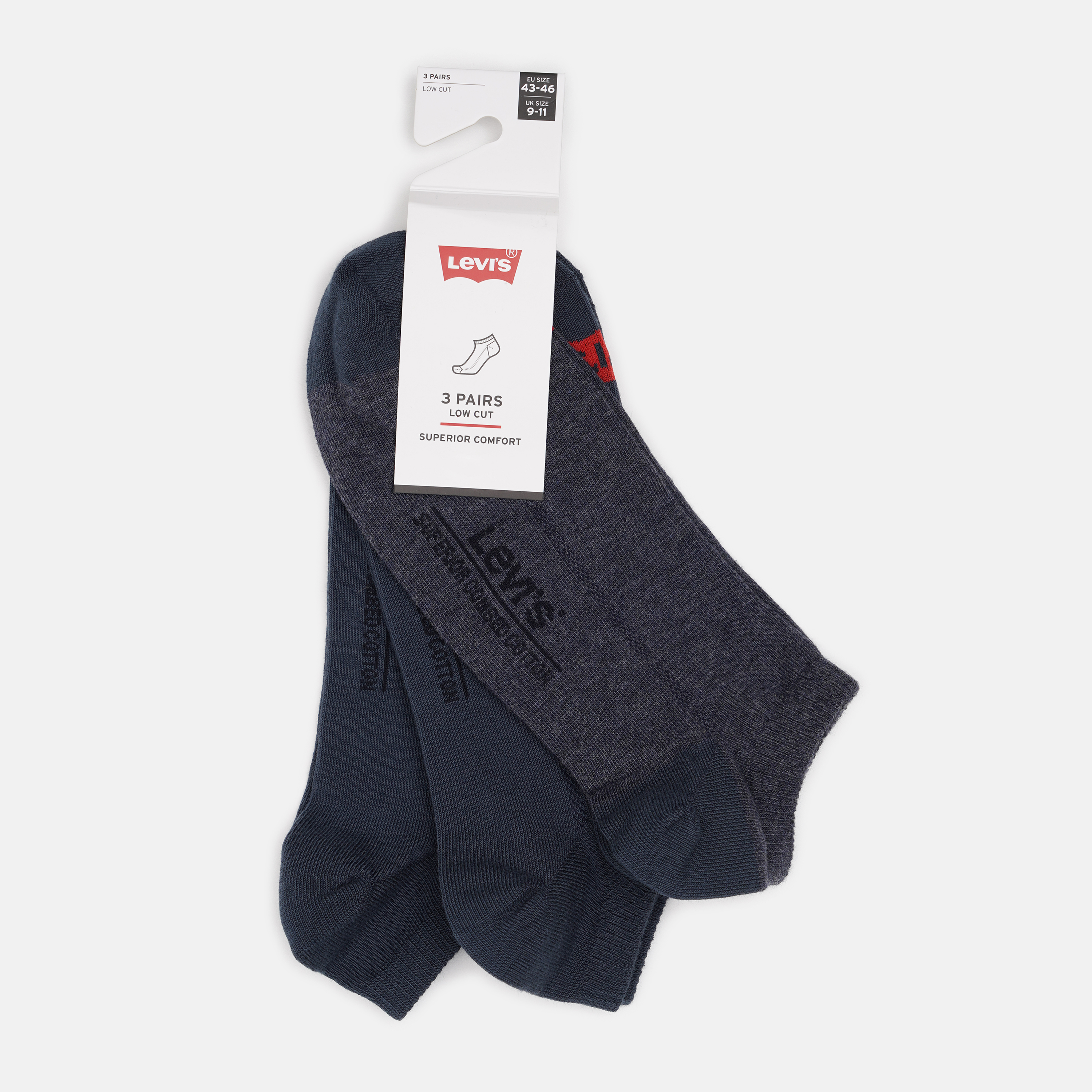 

Набор носков Levi's 903050001-825 43-46 3 пары Синий
