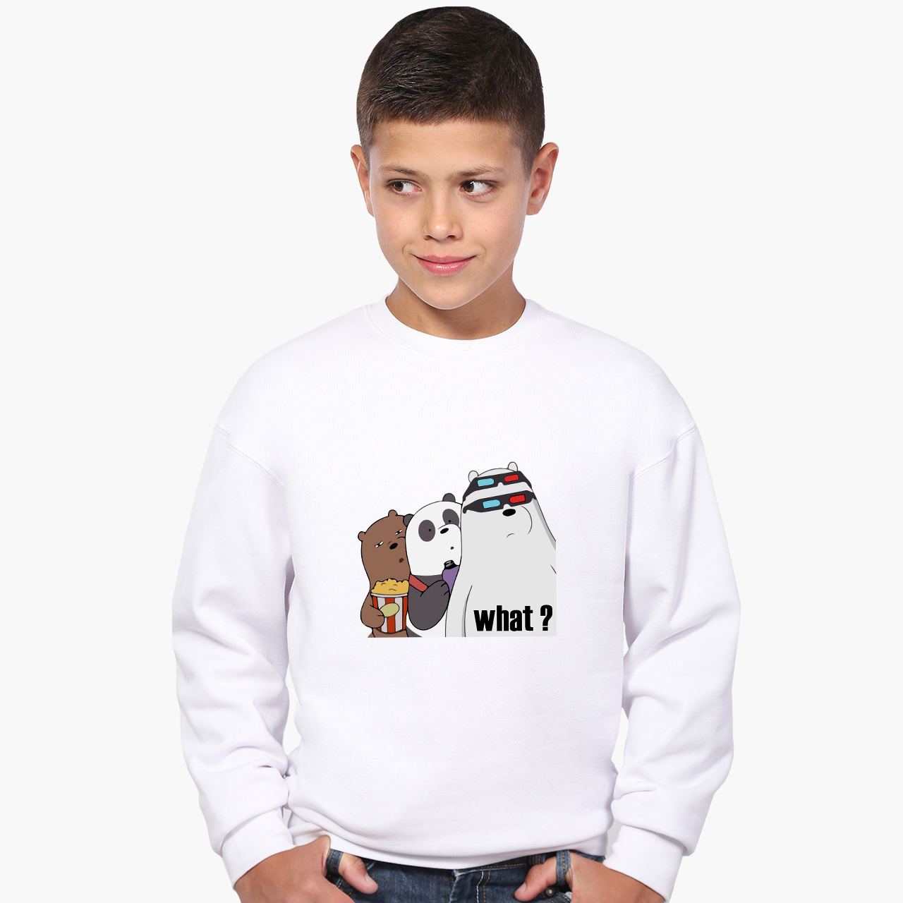 

Свитшот для мальчиков Вся правда о медведях (We Bare Bears) (9509-2902-4) 158-164 см Белый