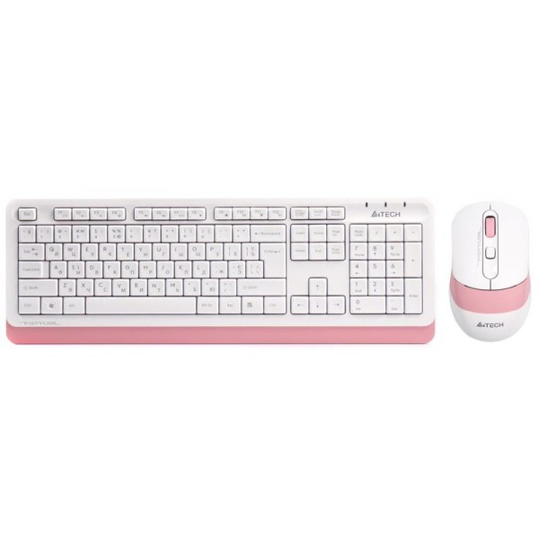 

Комплект (клавиатура, мышь) беспроводной A4Tech FG1010 Pink USB