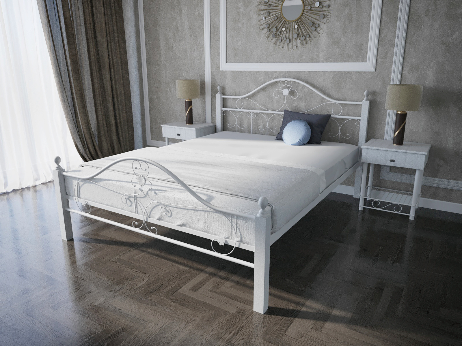 

Кровать MELBI Патриция Вуд Двуспальная 160*200 см Белый (КМ-001-02-6бел)