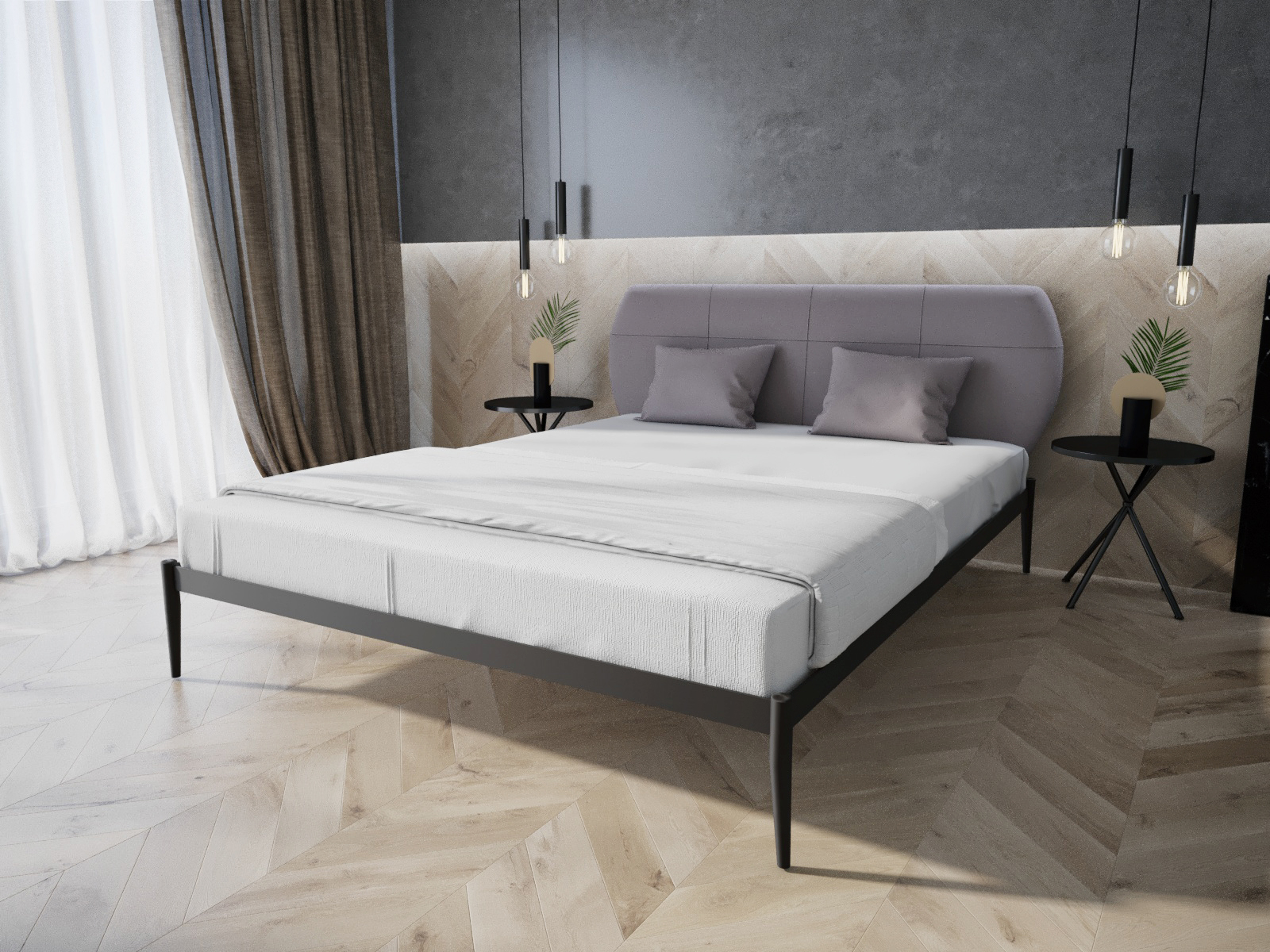 

Кровать MELBI Бьянка 02 Двуспальная 120*200 см Черный (КМ-010-02-2чер)
