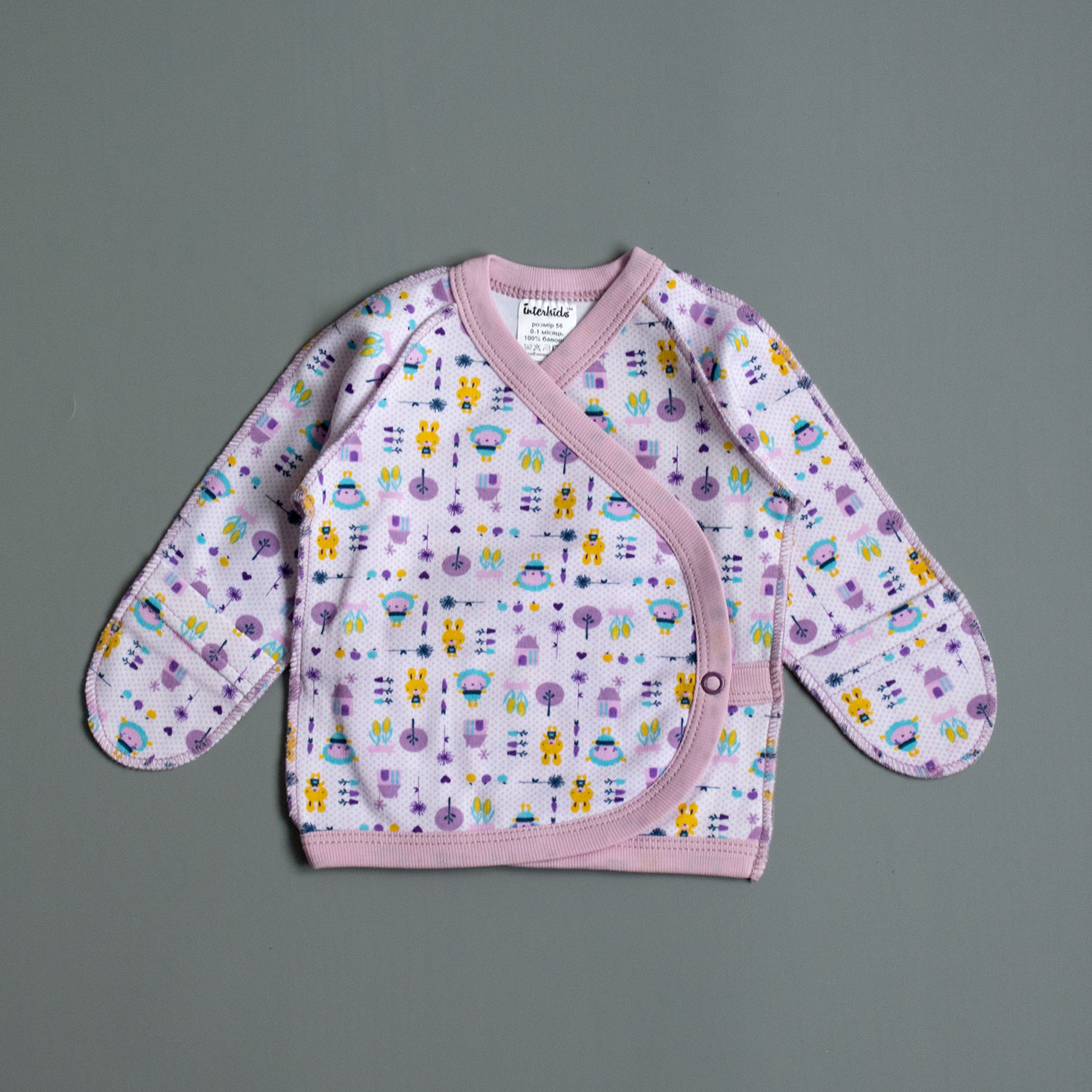 

Распашонка Зайцы Interkids 0-1 месяцев 56 см Сиреневый 857