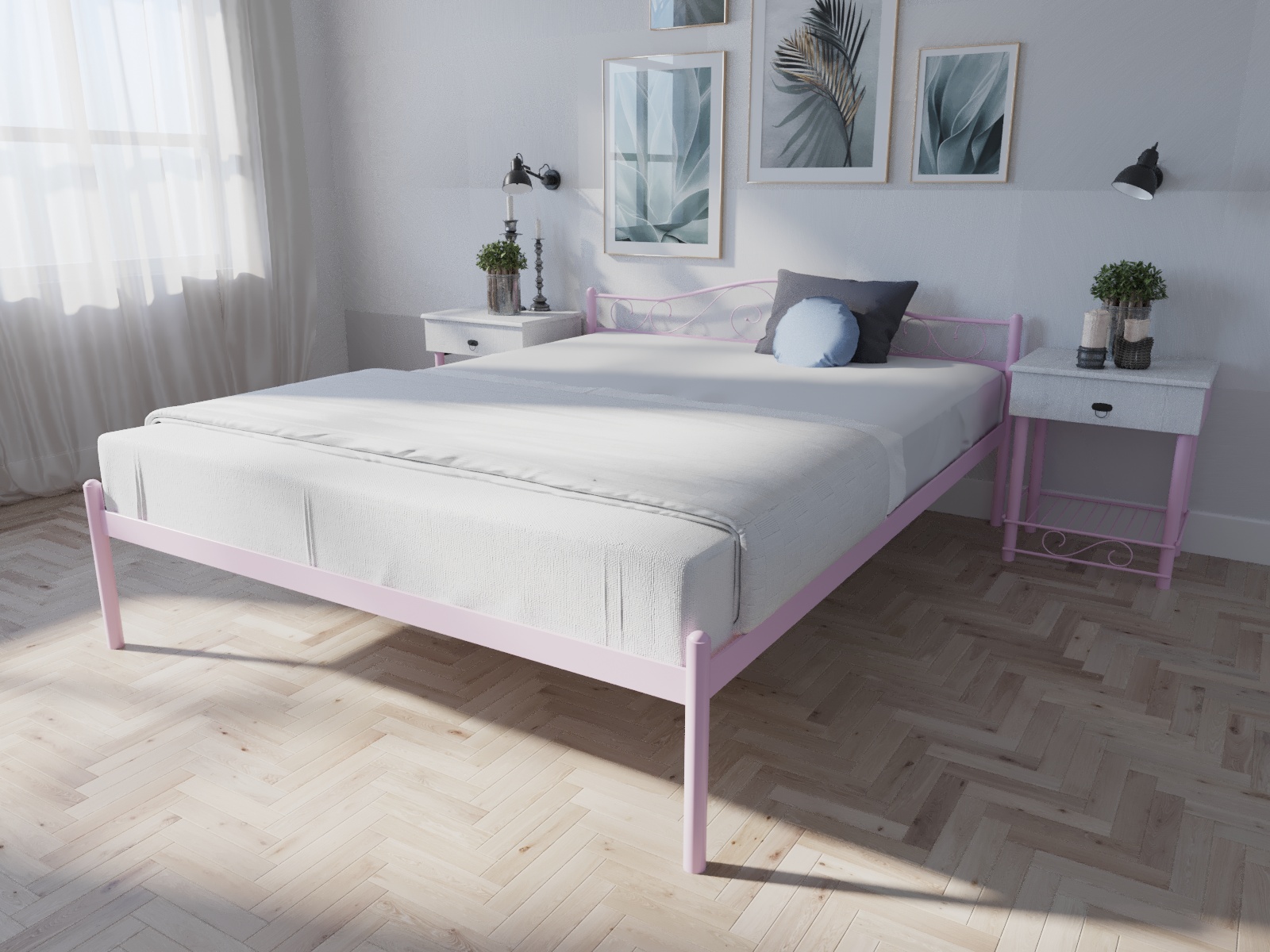 

Кровать MELBI Элис Двуспальная 160х200 см Розовый