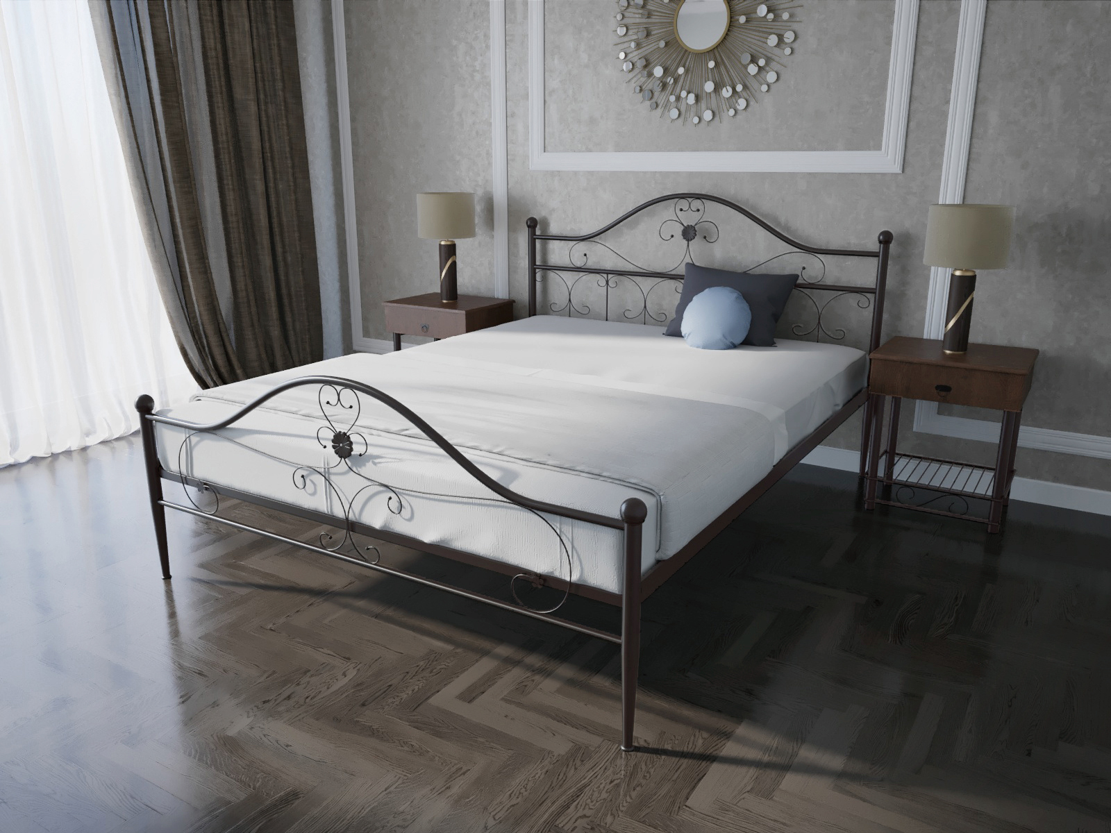 

Кровать MELBI Патриция Двуспальная 160*200 см Коричневый (КМ-002-02-6кор)