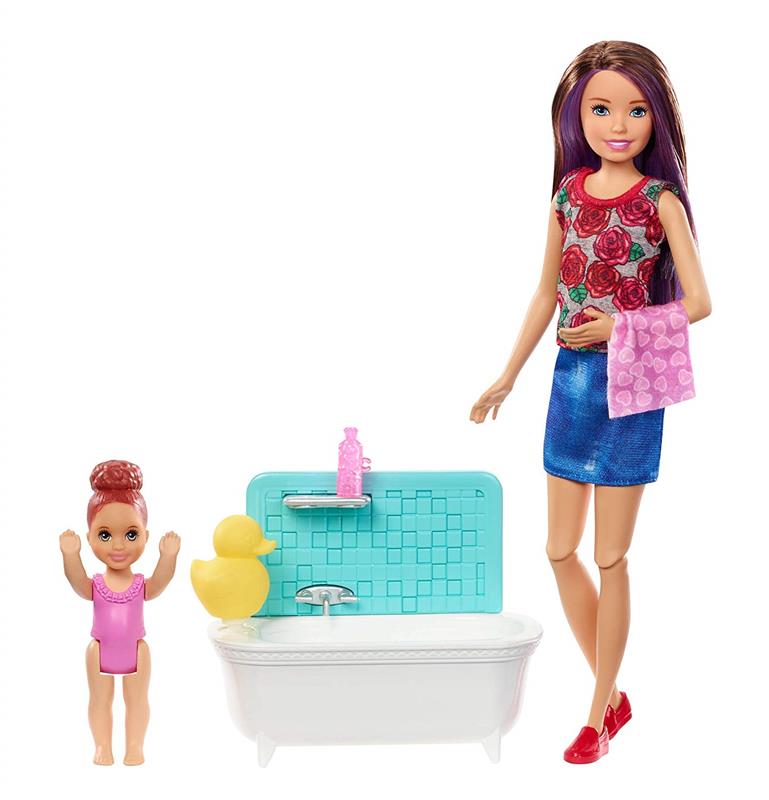 

Набор Barbie Mattel FHY97 Няня Скипер Ванная комната