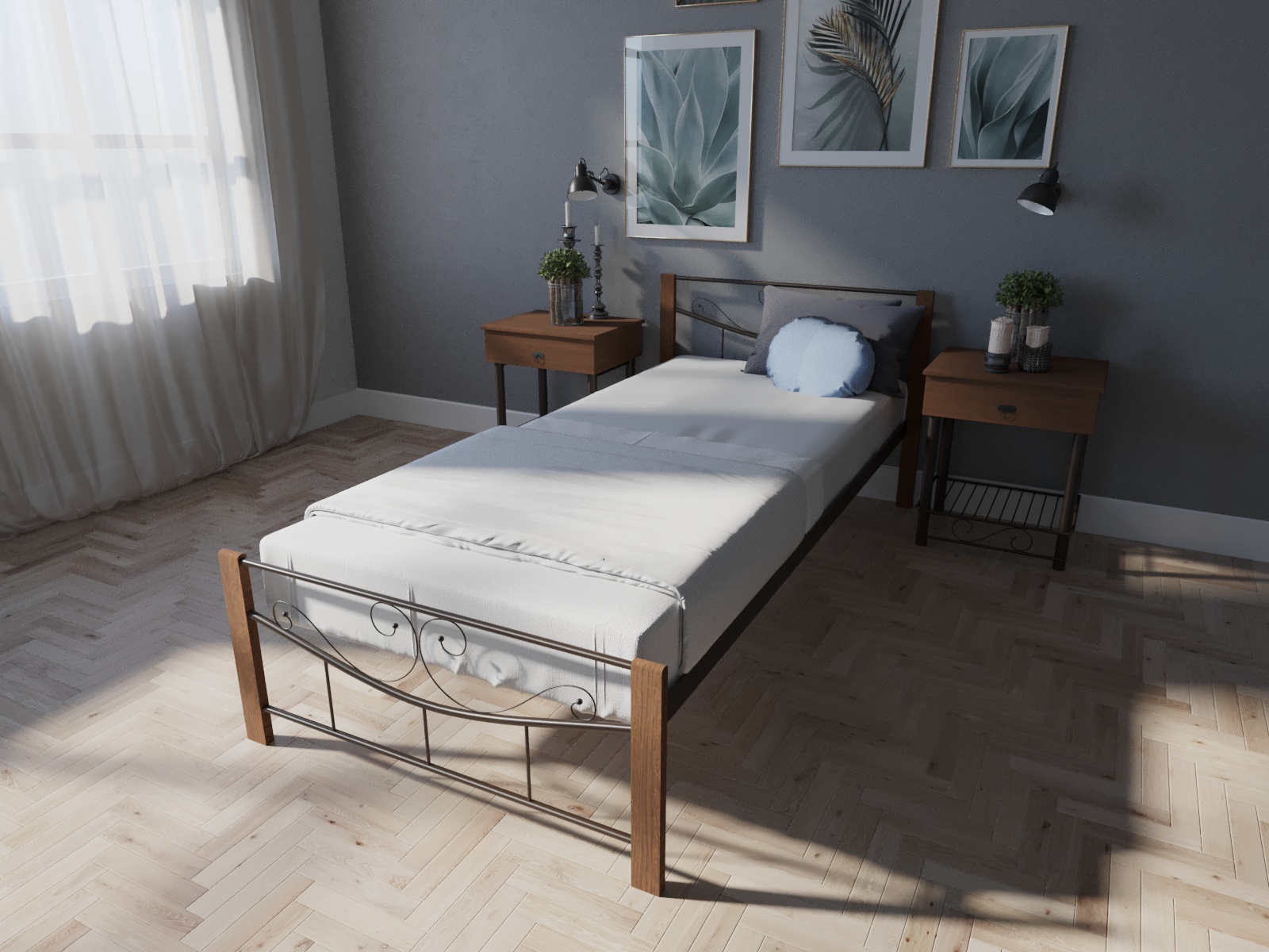 

Кровать MELBI Эмили Односпальная 90*200 см Коричневый (КМ-011-01-2кор)