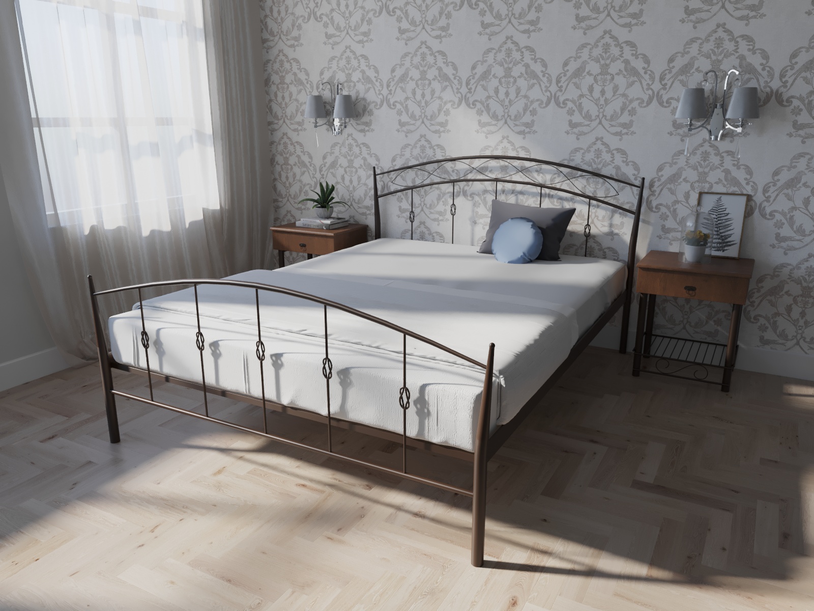 

Кровать MELBI Летиция Двуспальная 160*200 см Коричневый (КМ-007-01-10кор)