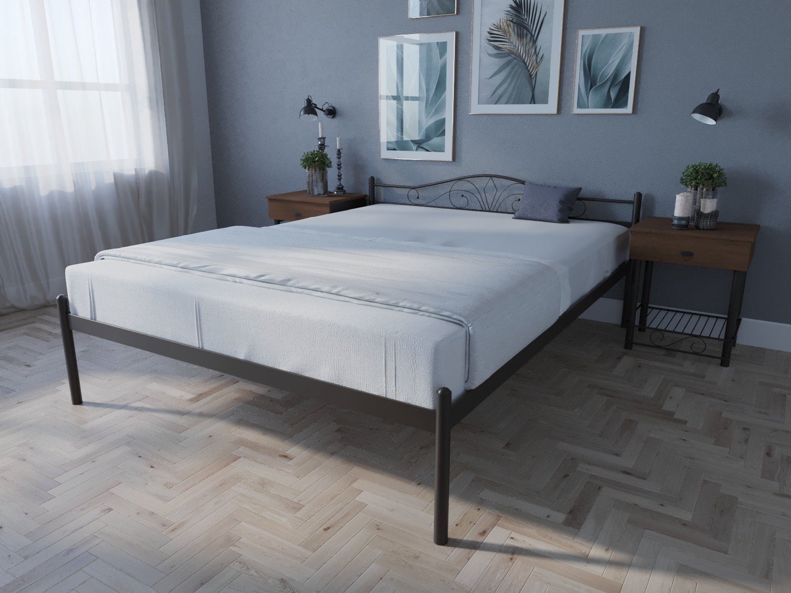 

Кровать MELBI Лара Двуспальная 120х200 см Коричневый