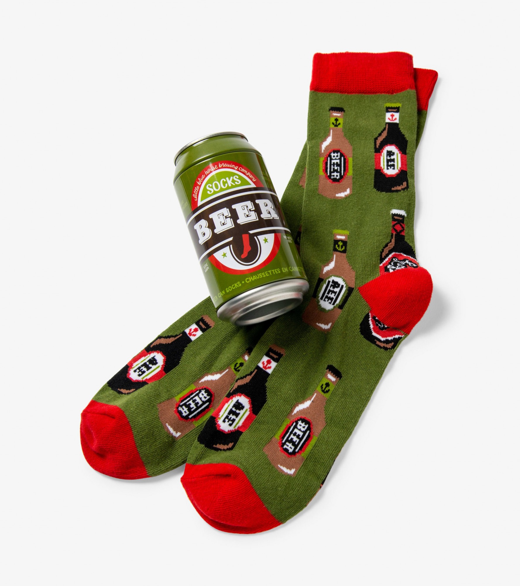 

Шкарпетки Hatley в пивній банці Beer Bottles хакі O/S