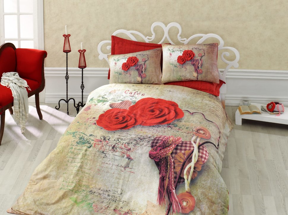 

Постельное белье Cotton Box Greta Kirmizi евро 010077295
