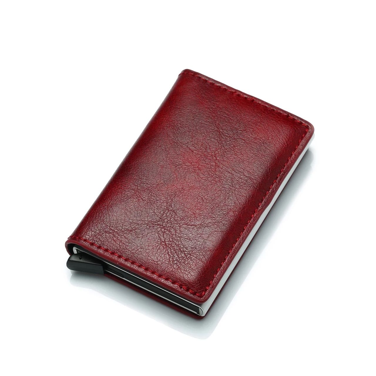 

Кошелек FG кожаный для карточек с защитой RFID 9,5 х 6 см Красный