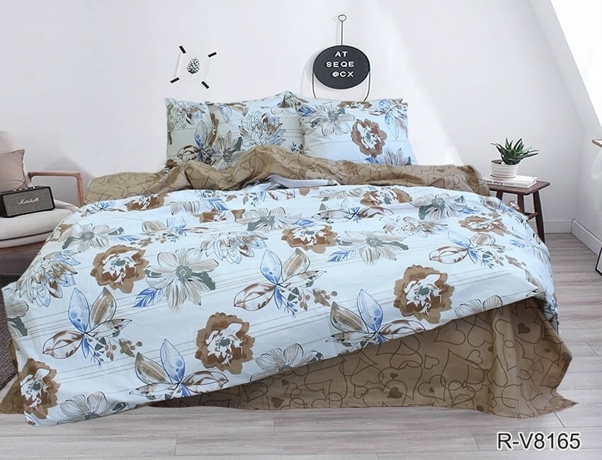 

Постельное белье ранфорс TAG tekstil R-V8165 Двуспальный