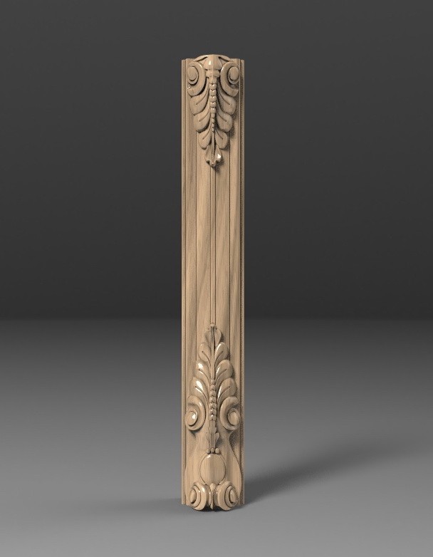 

Ножка резная Majsterdekor для дивана, стула, кресла, комода из дерева. Прямая, крепкая с растительным орнаментом. 460 мм. (Ножка 9)