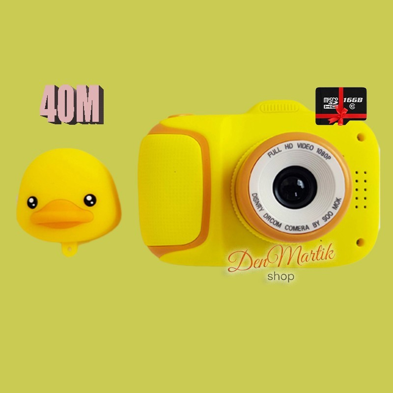 

Детский мини фотоаппарат Cartoon Camera X11 40M Утенок с картой 16Гб
